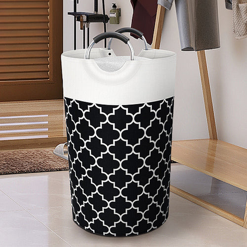 75L Collapsible Laundry Hamper with Handles – Black