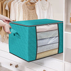 90L Large Blanket Storage Bags with Clear Window – 3 Pack