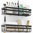 Adhesive Shower Caddy Set – 2 Pack, No Drilling Required
