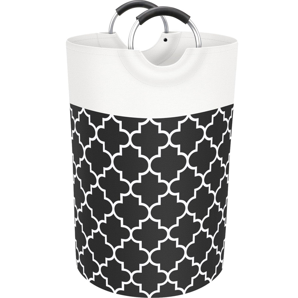 75L Collapsible Laundry Hamper with Handles – Black