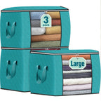 90L Large Blanket Storage Bags with Clear Window – 3 Pack